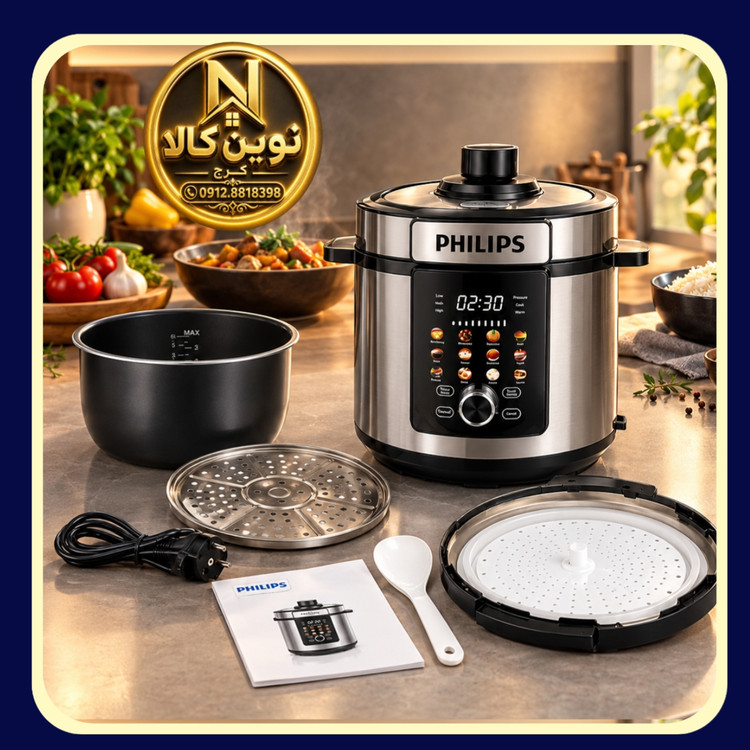 مولتی کوکر فیلیپس ۸ لیتری مدل 2338/زودپز برقی